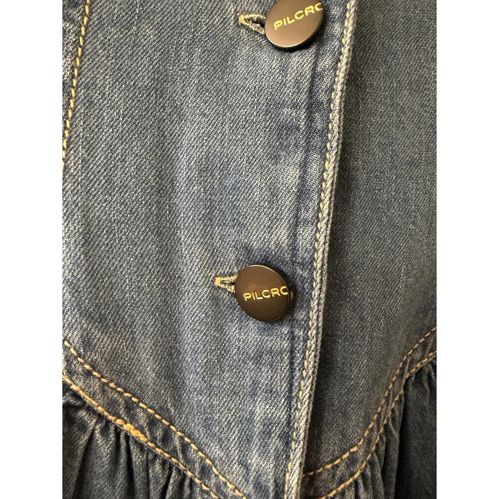 Pilcro Blue Denim Button-Front Midi Dress - Picture 9 of 9